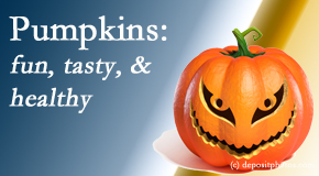 OrthoIllinois Chiropractic respects the pumpkin for its decorative and nutritional benefits especially the anti-inflammatory and antioxidant!