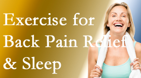 OrthoIllinois Chiropractic shares new research about the benefit of exercise for back pain relief and sleep. 
