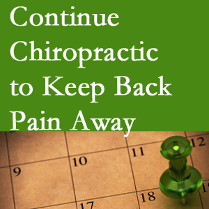Continued McHenry chiropractic care helps keep back pain away.