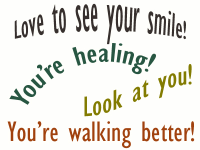 Use positive words to support your McHenry loved one as he/she gets chiropractic care for relief.